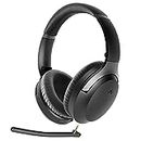 Avantree Aria Pro aptX-HD Bluetooth 5.0 Active Noise Cancelling Headphones with Boom Microphone for Hi-Fi Music & Work Calls, Low Latency Over Ear Wireless & Wired Headset for Phone PC Computer Laptop