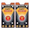 KLAPiT SUPER TAPE: Ultimate Strength Double-Sided Mounting Tape with Enhanced Nano Technology - Holds 41Kg Weight, Waterproof and Clear - Tough1m, 2Pc
