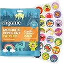 Cliganic Mosquito Repellent Stickers (90 Pack) - Positive Vibes Patches for Kids, Natural DEET-Free, Essential Oil Infused