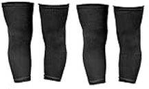 Zacharias G3E Unisex Wool Warm Winter Protective Knee Cap Socks Pack of 2 Pair (Black;Free Size)