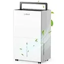 LUBAIR 4500 Sq.ft Dehumidifier for Home Basement, 50 Pints Large Room Dehumidifier with Drain Hose & Water Tank, Intelligent Humidity Control, Auto Defrost, Child Lock, 24H Timer for Living Room