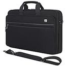 DOMISO 17.3 Inch Large Capacity Laptop Shoulder Bag Business Briefcase Compatible with 17.3" Macbook Pro 17/Dell Precision 7710/HP Pavilion 17/ProBook 470/Lenovo Ideapad 700 Y700/MSI/Acer/Asus,Black
