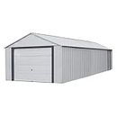 Arrow Shed 14' x 31' Murryhill Garage Galvanized Steel Extra Tall Walls Prefabricated Shed Storage Building, 14' x 31', Flute Gray