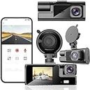 Dash Cam Front and Inside 1080p Fhd Dash Camera for Cars with Infrared Night Vision 140 Degrees Wide Parking Monitor Loop Recording App, Deals, Online Shopping, Dash Cam..