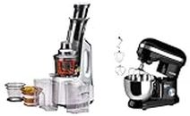 AGARO Imperial 240-Watt Slow Juicer with Cold Press Technology & AGARO Royal Stand Mixer 1000W with 5L SS Bowl and 8 Speed Setting (Black)
