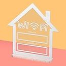 WiFi Password Sign Internet Password Sign Clear WiFi Password Sign Board Acrylic WiFi Password Board Freestanding Sign Table Centerpieces Decoration for Home Business Office Table Shelf