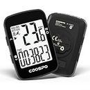CooSpo Bike Computer Wireless GPS,Odometer Cycling Computer with IPX7,Bluetooth Bicycle Speedometer with 2.3 Inch Auto Backlight LCD Display & Multi-Functions,Bike GPS Tracker with Speed Alarm