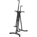 Vertical Climber Exercise Machine for Home Gym with 4 Metal Guide Rails Folding Exercise Climber Cardio Workout Machine 5-Level Heights Stair Stepper Newer Version,Easy to Assemble