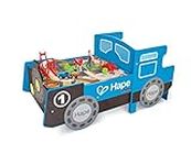 Hape Wooden Blue Foldable Ride-on Train Table, Small