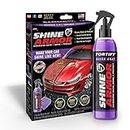 SHINE ARMOR Fortify Quick Coat High Performance Ceramic Coating, Car Wax Spray, Hydrophobic Top Coat Polish and Polymer Paint Sealant Protection for Vehicle Leather Seat, Tires, Bumpers, Rims with 2 Pieces Microfiber Cloth Made in USA