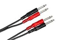 Hosa CPP-204 Dual 1/4" TS to Dual 1/4" TS Stereo Interconnect Cable, 4 Meters