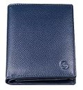 GETOREE Florence Blue Genuine Leather RFID Wallet for Men I 7 Credit/Debit Card Slots I 2 Secret compartments I 1 Coin Pocket & 2 Currency Compartments