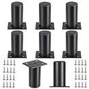 BTSKY 8Pcs 3 Inch Adjustable Replacement Furniture Legs Feets, Aluminum Alloy Cabinet Legs Extenders Heavy Duty Furniture Risers Lifters for Table Sofa Chair Desk