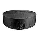 Wowobjects® Outdoor Patio Furniture Covers Waterproof Table Chair Set Covers Windproof Tear-Resistant UV Round Cover for Outdoor Garden Patio Yard Park Furniture Cover-3
