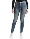 Calvin Klein Jeans High Rise Super Skinny Ankle J20J222146 Pantaloni, Denim (Denim Medium), 36W Donna