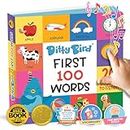 Ditty Bird Baby First 100 Words Canzoni educative per Bambini: Giocattolo per Bambini con 6 Pulsanti sonori per Imparare l’Inglese. Libro Musicale Perfetto per Bambini a Partire dall��’età di 1 Anno.