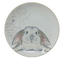 Pier 1 imports Elegant Gray Bunny Easter Salad Plate 8” C