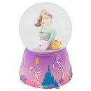 Mermaid and Fish on Lilac Musical 80MM Water Globe Plays Tune by The Beautiful Sea