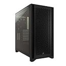 Corsair 4000D Airflow Tempered Glass Mid-Tower ATX Case (High-Airflow Front Panel, Tempered Glass Side Panel, RapidRoute Cable Management System, Spacious Interior, Two Included 120 mm Fans) Black