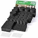 Felt Furniture Pads, 258 Pack, Self Adhesive Hardwood Floor Protectors, Easy Furniture Sliders for Chairs Table Bed... 222 Pcs Black Thick + 36 Pcs Cabinet Bumpers