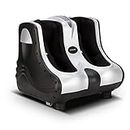 3D Shiatsu Foot Ankle Calf Massager Leg Ankle Kneading Rolling Heating Silver - 4 Motors