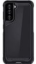 Ghostek Atomic Slim Designed for Samsung Galaxy S21 Case with Protective Aluminum Bumper and Clear Back Design Heavy Duty Shock-Absorbent Protection for 2021 Samsung S 21 5G (6.2") (Phantom Black)