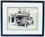 Vintage American JAMES SHORT California ART DECO Stift Tinte Auto signiert 1931