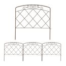 Valla de cama metal juego de 4 valla de jardín delantero elementos de valla campos de valla valla abatible 60 cm