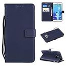 Asuwish Compatible with Samsung Galaxy S6 Case and Cell Accessories Card Holder Slot Stand Kickstand Protective Flip Folio Wallet Phone Covers for Glaxay S 6 Gaxaly 6s Galaxies GS6 SM-G920V G920A Blue