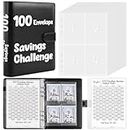 SKYDUE 100 Envelopes A5 Money Saving Budget Binder with Cash Envelopes - Savings Challenge Book to Save $5,050