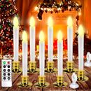 Electric Candles Window Lights Flameless Taper Candles with Suction Cups 8 Pack