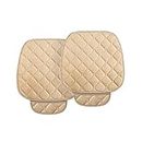 Seat Cover for Car, 2 Pack Car Front Seat Protector, Universal Seat Cushion for Most Cars, Vehicles, SUVs and More, Soft Comfort, Car Interior Accessories for Men Women (Beige)