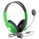 OSTENT Headset Headphone Earphone Microphone Compatible for Microsoft Xbox 360 Live Game Color Black