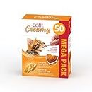Catit Creamy Chicken & Liver Lickable Cat Treat - 50 Tubes - Mega Pack