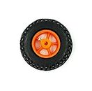 INVENTO 1pcs 80mm x 25mm Plastic Robotic Wheel Durable Rubber Tire Wheel 6mm Hole for DC Geared Motor RC Car Robot