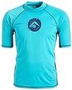 Kanu Surf Men's Mercury UPF 50+ Short Sleeve Sun Protective Rashguard Swim Shirt, Dolphin Aqua, X-Large