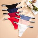 7 Pcs Sexy Thongs, Glitter Strap V String Low Waist Intimates Panties, Women's Lingerie & Underwear