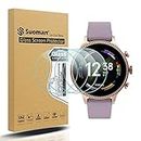 Suoman 4-Pack for Fossil Gen 6 Women Screen Protector Tempered Glass for Fossil Gen 6 Women Smartwatch [Anti-Scratch] [2.5D 9H Hardness]