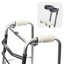 Solace Bracing Super Soft Sheepskin Handle Pads (Pair) - British Made & NHS Supplied Sweat Absorbent Handle Grips - #1 Anti-Slip Padded Handle Covers for Crutches, Walkers, Zimmer Frames & Wheelchairs