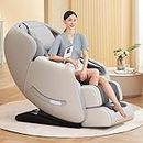 Staranddaisy Electric Massage Chair Zero Gravity With 3D Roller/Full Body Massager, Body Detection & Heat Relaxation Massage Chair With Smart Ai Chip And Led Control Panel (C300) - Leather, White