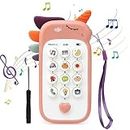 Goorder Baby Musical Toy 1 Year Old Early Education Mobile Phone Toys Interactive Learning Games Sensory Toys for Infants Toddlers Girls 6 12 18 Months (12 Modes)