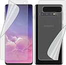 ZINGTEL Front & Back, Edge to Edge Screen Guard, Full Coverage TPU Film Screen Protector, Made of Shatterproof Nano Fiber, Not a Glass, Front & Back Screen Guard for SAMSUNG GALAXY S10