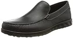 ECCO mens Lite Moc Classic Driving Style Loafer, Black Smooth, 10-10.5 US