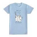 Pampling Maglietta Manica Corta in 100% Cotone, Abbigliamento Unisex per Uomo e Donna in 5 Taglie, T-Shirt Blu, Modello Dogtor (S)
