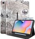 Robustrion Cover for Samsung Galaxy S6 Lite Tablet Cover 10.4 inch Flip Stand Case Cover for Samsung Tab S6 Lite Cover with S Pen Holder - Eiffel