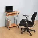 Nilkamal Leo Engineered Wood Computer Desk | Study Table with Keyboard Tray and 1 Open Shelf (Medium, Beech)
