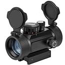 EZshoot Red Green Dot Sight Tactical Scope Reflex Sight with Lens Cap 20mm/11mm Weaver Picatinny Rail Mount