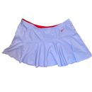 Nike Women's Dri-Fit Tennis Skirt Sz L (12-14) Ruffles Light Purple/Red Lining