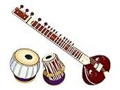 DivineDesigns™ Musical Instruments Wall Sticker (Size :- 76 X 38 cm) | Wall Sticker for Living Room/Bedroom/Office and All Decorative Stickers