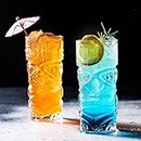 MiRiM Crystal Clear Ghost Face Juice/Cocktail/Mocktail/Mojito Glass (410 ml) - Transparent (2)
